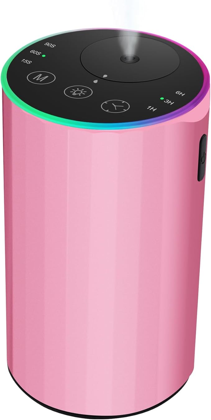 Waterless Essential Oil Diffuser, Battery Powered Mini Scent Air Machine by konchile