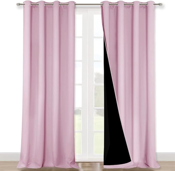 NICETOWN 100% Blackout Window Curtain Panels, Heat and Cold Blocking Drapes by NICETOWN