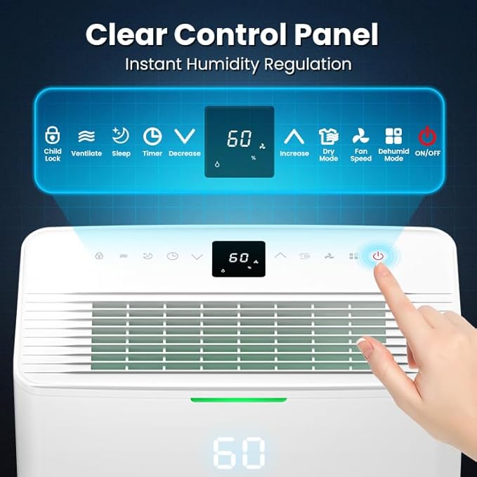 Dehumidifier, Max 95 Pint/Day Dehumidifier - Image 7