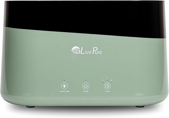LP300HUM LivePure Aqua Flame Ultrasonic Humidifier- Vibration Technology by LivePure