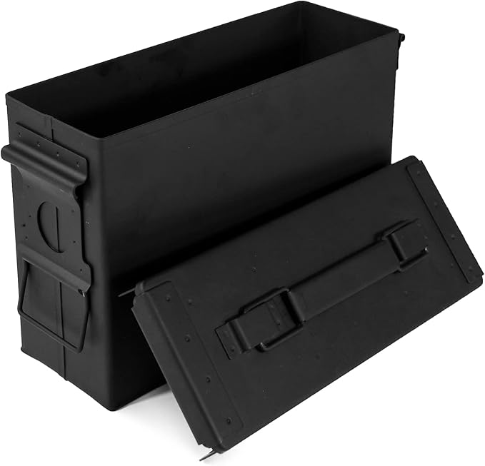 GUGULUZA Metal Ammo Can 30/50 Cal, Lockable Bullet Storage Case, Waterproof & - Image 6