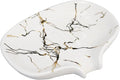 Ceramic Marble Texture Soap Dish, Self Draining Slot, Ceramic Self Draining by YRQDECO