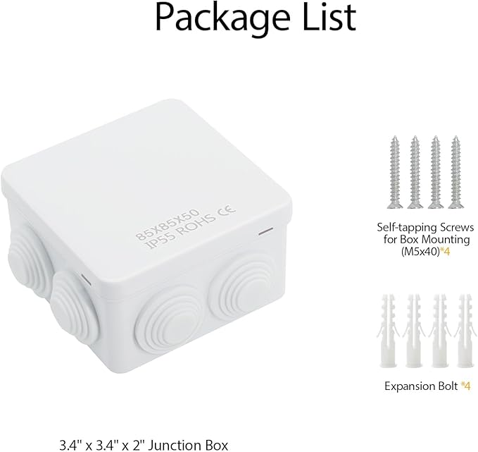 LeMotech ABS Plastic Dustproof Water Resistant IP55 Junction Box Universal - Image 9