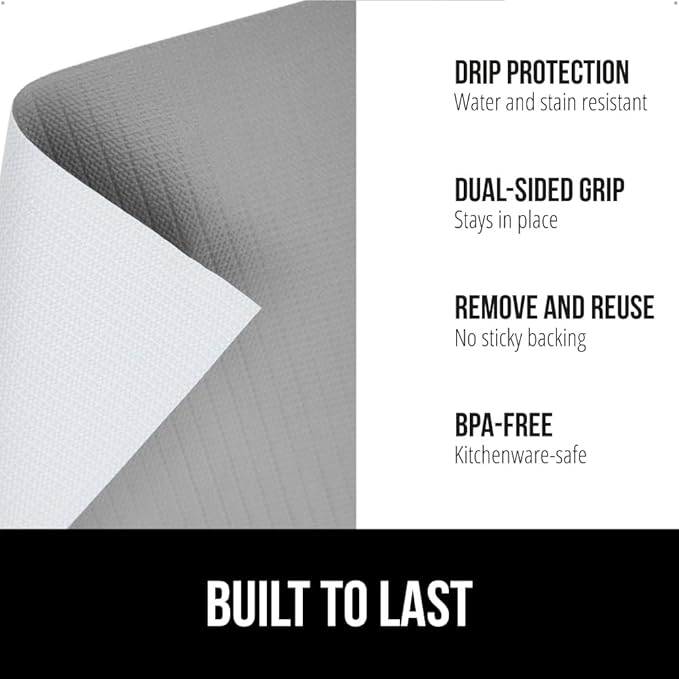 GORILLA GRIP DripGuard Shelf Liner, Non-Adhesive Drawer and Kitchen Cabinet - Image 2