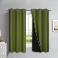 NICETOWN 100% Blackout Curtains 45 inches Long, Olive Green, 1 Pair, 42 inches by NICETOWN