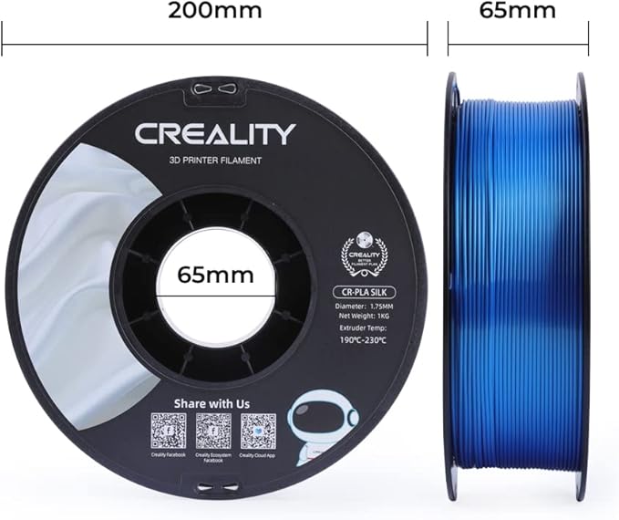 Creality PLA Silk Filament 1.75mm, 3D Printer Filament, Smooth Silk Texture - Image 8