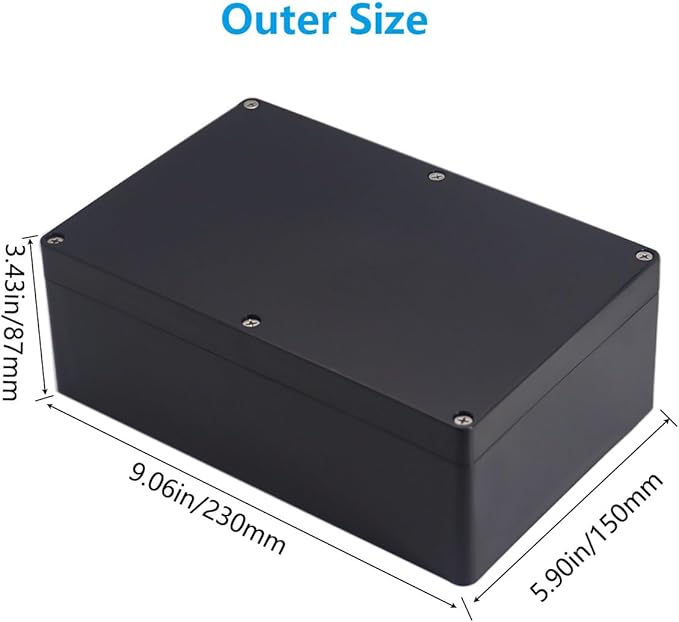 Outdoor Waterproof Junction Box IP67 Project Box ABS Black Electrical Boxes - Image 2