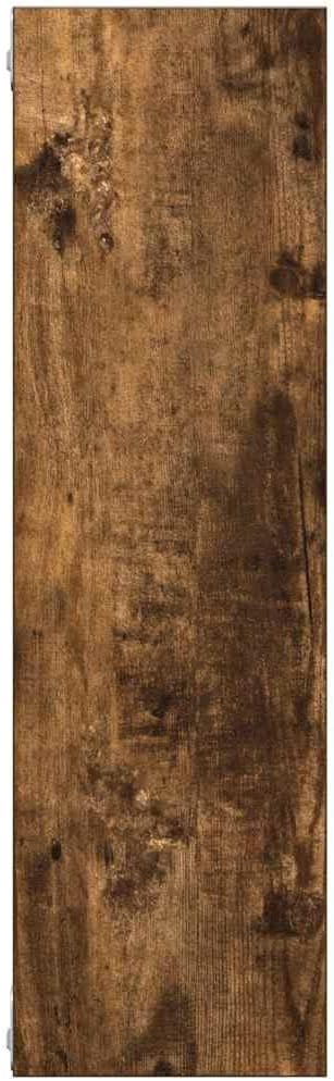 Smoked Oak Engineered Wood Wall Shelf 29.5 x 6.3 x 21.7 Inches - Image 6