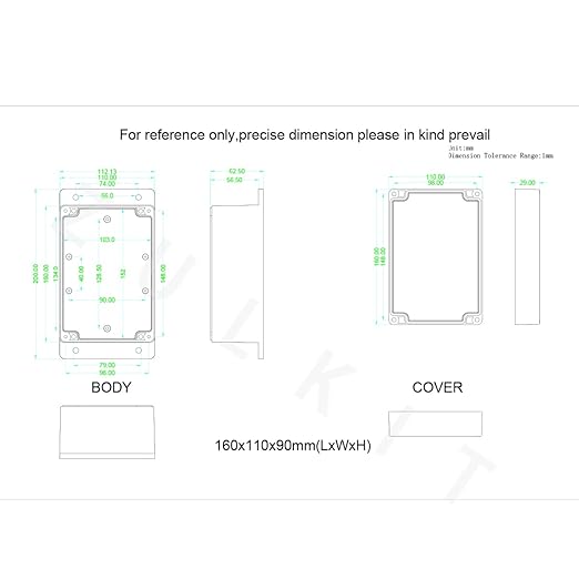 Junction Box, Zulkit Project Box Waterproof Dustproof IP65 ABS Universal - Image 7