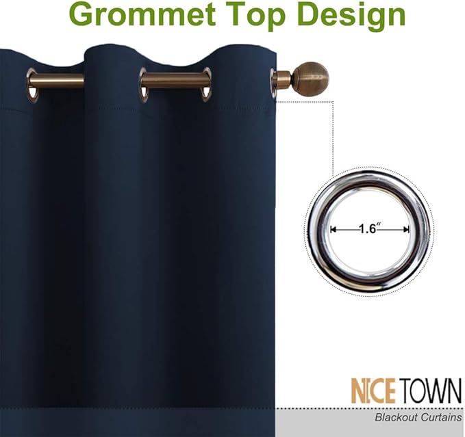 NICETOWN Living Room Curtain, Window Treatment Energy Saving Thermal Insulated - Image 3