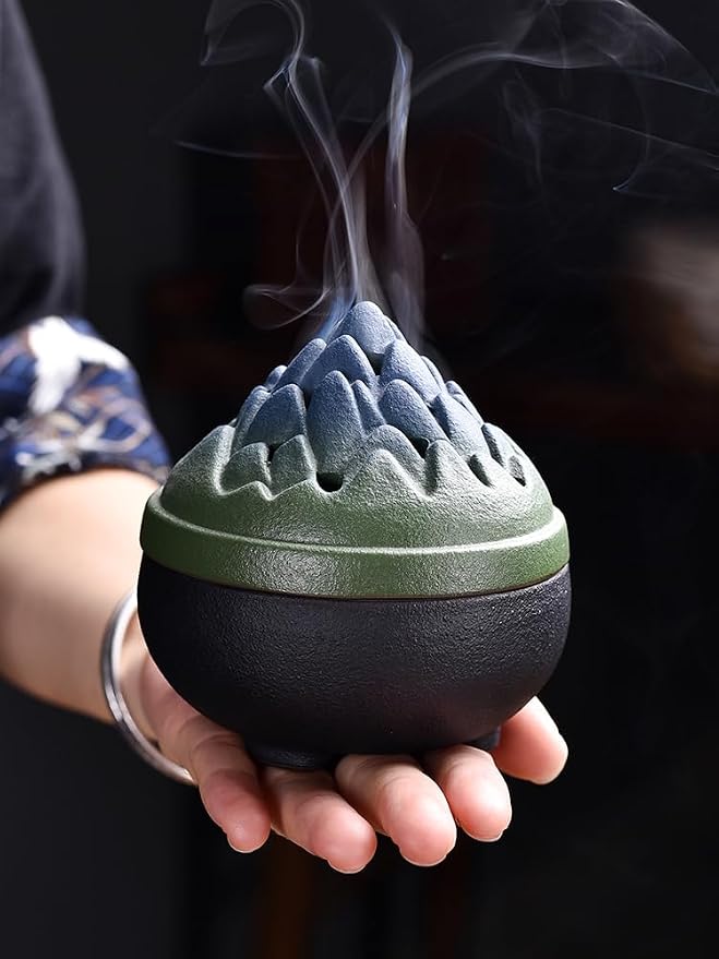 Waterfall Censer Ceramic Incense Burner Indoor Incense Agarwood Sandalwood Box - Image 6