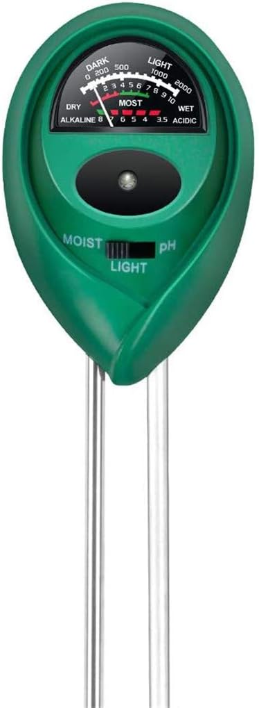 iPower 3-in-1 Soil Test Kit, Soil Moisture/Light/pH Meter by iPower
