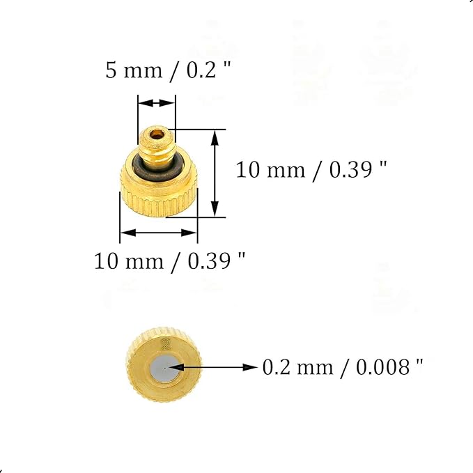 10Pcs Brass Misting Nozzle - Image 2