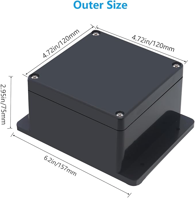 Project Box ABS Black Electrical Boxes IP67 Outdoor Waterproof Box Electronic - Image 2