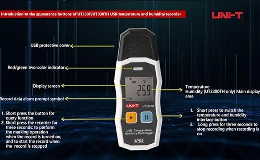 UNI-T UT330T UT330TH UT330THC Humidity Temperature Data Logger Digital - Image 4