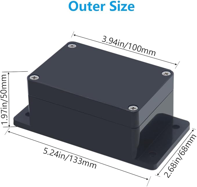 Project Box ABS Black Electrical Boxes IP67 Outdoor Waterproof Junction Box - Image 3