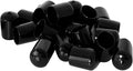 20 PCS Black Round Vinyl Rubber End Caps Kits, Flexible Screw Thread Protectors by Zinkebol