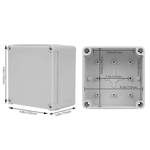 Junction Box, 4.9"x 4.9"x 3" Outdoor Electrical Box - Image 2