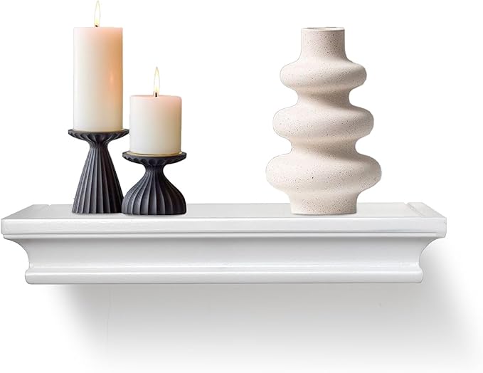 AHDECOR White Floating Shelves Wall Mounted, Deeper Wall Storage Shelf - Image 5