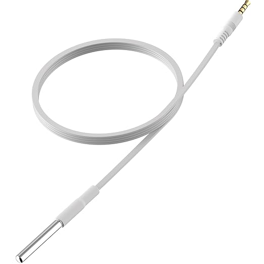 External Flat Temperature Sensor Probe – Waterproof, Wide Range, 3.2ft Length by FALAIOT
