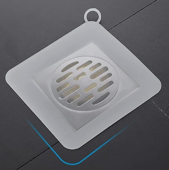 2 Pieces 6 x 6 Inch Silicone Tub Stopper Floor Drain Cover Sewer Anti-Odor Mat - Image 7
