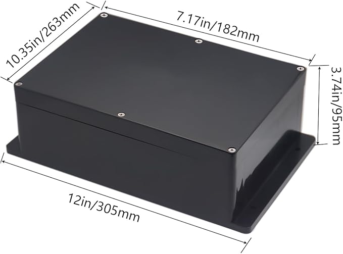 Project Box ABS Plastic Black Electrical Boxes IP65 Waterproof DIY Electronic - Image 2