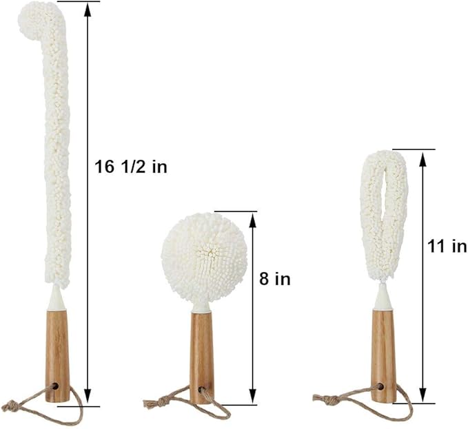 Lily's Home Decanter Cleaning Brush Set - Image 3