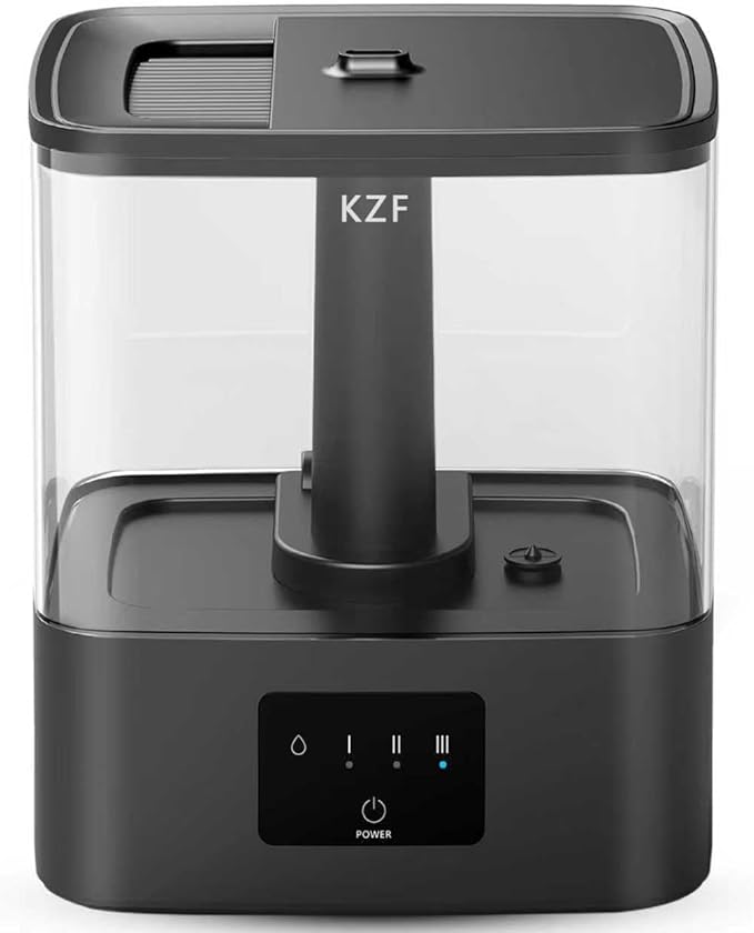 KZF 4L Top Fill Humidifiers for Bedroom & 60H Runtime by BreathePureLiveNaturally