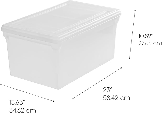 IRIS USA File Box, File Organizer w/Hinged Split Lid - Image 2