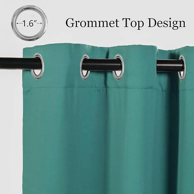 MYSKY HOME Blackout Curtains for Bedroom Doorway Closet Curtains 80 Inch Length - Image 3