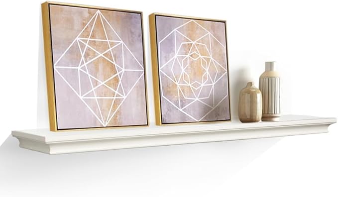 AHDECOR White Floating Shelves Wall Mounted, Deeper Wall Storage Shelf - Image 4