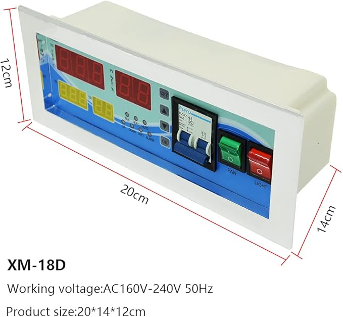 Full Automatic Egg Incubator Controller XM-18D Temperature and Humidity - Image 3