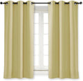 NICETOWN Kitchen Blackout Window Curtain Panel, Paler Yellow, 1 Panel, 42 by 63 by NICETOWN