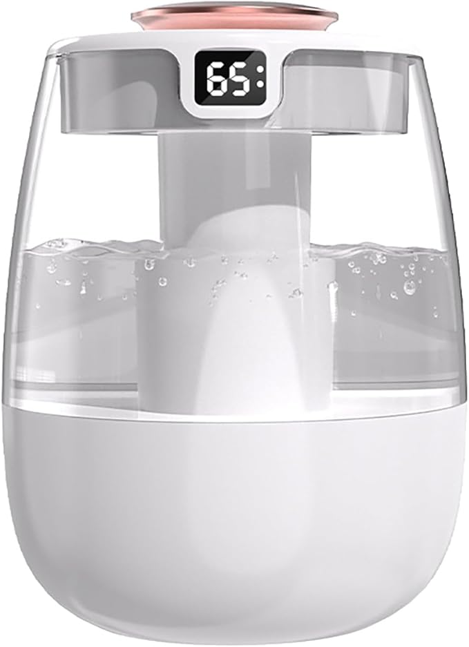 Cool Mist Humidifiers, 1.5L Easy to Fill & Clean, Dual Nozzles, Led Lights by KELINFONG
