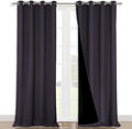 NICETOWN Full Shading Curtains for Windows, Super Heavy-Duty Black Lined by NICETOWN