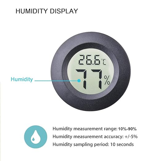 3pcs Mini Hygrometer Thermometer Indoor Outdoor Round Humidity Meter - Image 4