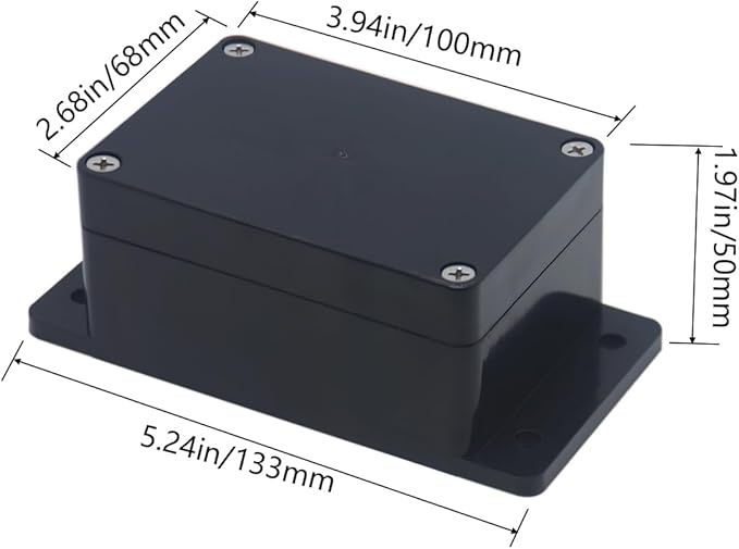 Project Box ABS Plastic Black Electrical Boxes IP65 Waterproof DIY Electronic - Image 2