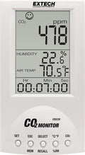 Extech CO220 - Desktop Indoor Air Quality CO2 Monitor – Measures CO2, by Extech