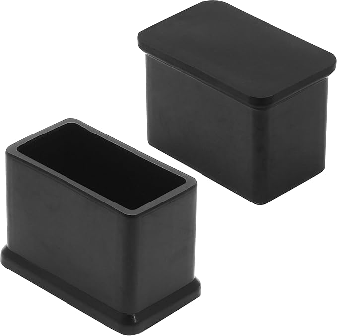 8 Pcs Rectangle PVC Furniture Leg Caps, Vinyl Flexible Chair Leg Floor - Image 3