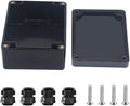 Project Box ABS Black Electrical Boxes IP67 Outdoor Waterproof Box Electronic by Otdorpatio