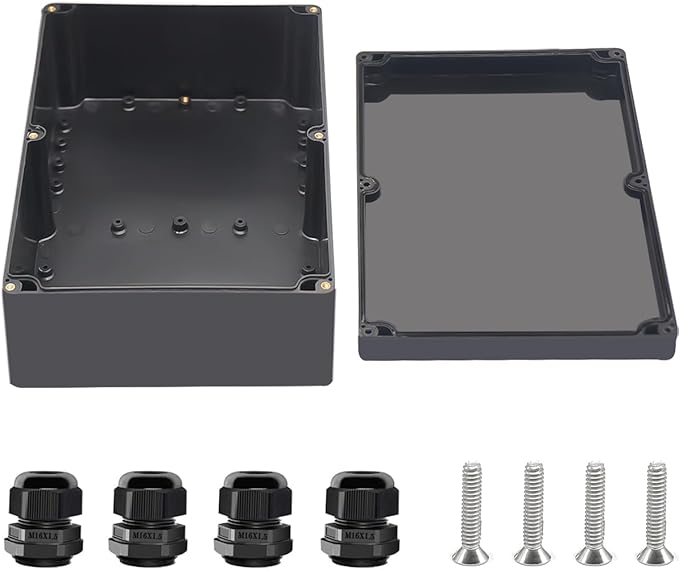 Project Box ABS Black Electrical Boxes IP67 Outdoor Waterproof box Electronic by Otdorpatio