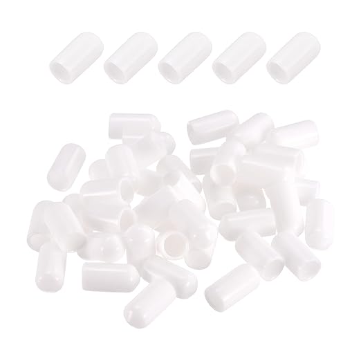 DMiotech 100 Pack 7mm ID White Screw Thread Protectors Rubber End Caps Bolt by DMiotech
