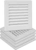 5-Pack 4" x 4" Square Air Vent Cover – White Plastic Vent Deflector by Unknown
