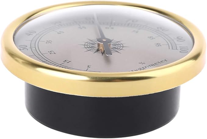 72mm Round Gold Hygrometer Humidity Meter Gauge Ring Surface - Image 2