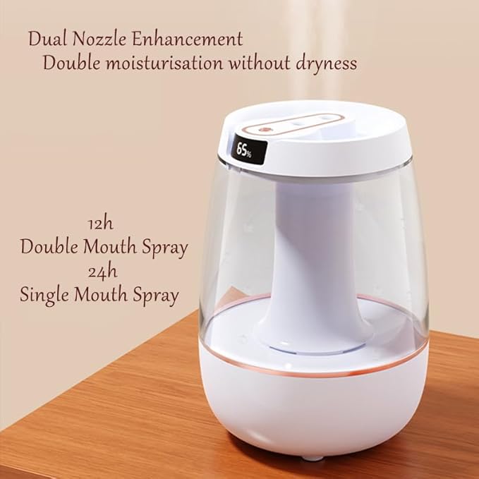 Humidifier for Bedroom, 3 Liter Cool Mist Humidifier, Silent dual-nozzle - Image 4