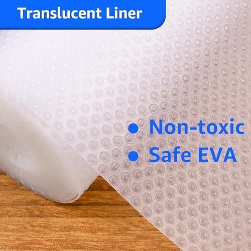 PABUSIOR Clear Kitchen Cabinet Liner: Waterproof Refrigerator Shelf Liner Small - Image 4