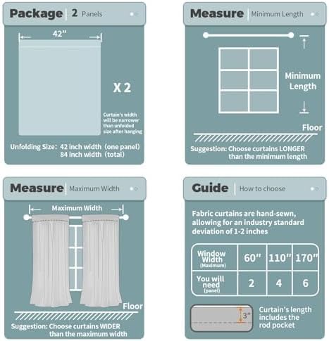 BGment Short Blackout Curtains for Small Window 40 Inch Long, Thermal Insulated - Image 7