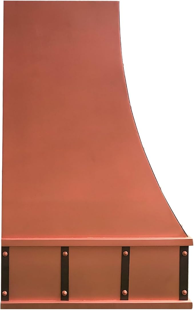 CT Copper Tailor Sloped Copper Vent Hood Wall Mount, 1150 CFM Exhaust Fan - Image 4