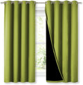 NICETOWN 100% Blackout Curtains 54 inches Long, Fresh Green, 1 Pair, 52 inches by NICETOWN