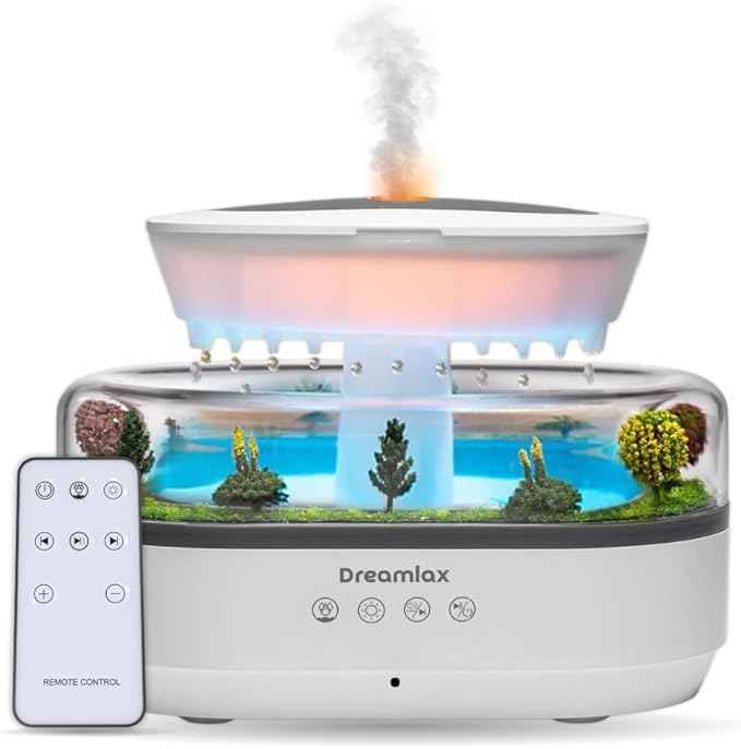 Dreamlax Rain Humidifiers for Bedroom – Cool Mist Essential Oil Diffuser by Unknown